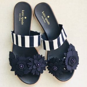 SOLD! kate spade striped sandals